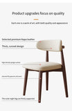 Modern Minimalist Solid Wood Dining Chair With Soft Upholstered Seat and Backrest Ergonomic Design for Home Kitchen Dining Room