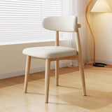 Modern Minimalist Solid Wood Dining Chair With Soft Upholstered Seat and Backrest Ergonomic Design for Home Kitchen Dining Room