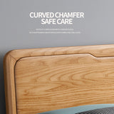 White ash wood king-sized bed