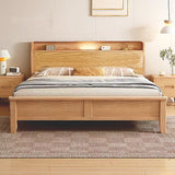 White ash wood king-sized bed