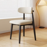 Modern Minimalist Solid Wood Dining Chair With Soft Upholstered Seat and Backrest Ergonomic Design for Home Kitchen Dining Room