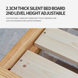 White ash wood king-sized bed