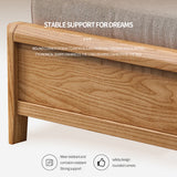 White ash wood king-sized bed