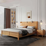 White ash wood king-sized bed