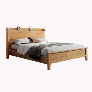 White ash wood king-sized bed