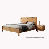 White ash wood king-sized bed