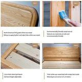 White ash wood king-sized bed