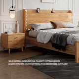 White ash wood king-sized bed