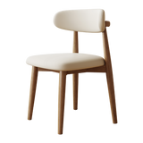Modern Minimalist Solid Wood Dining Chair With Soft Upholstered Seat and Backrest Ergonomic Design for Home Kitchen Dining Room