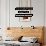 White ash wood king-sized bed